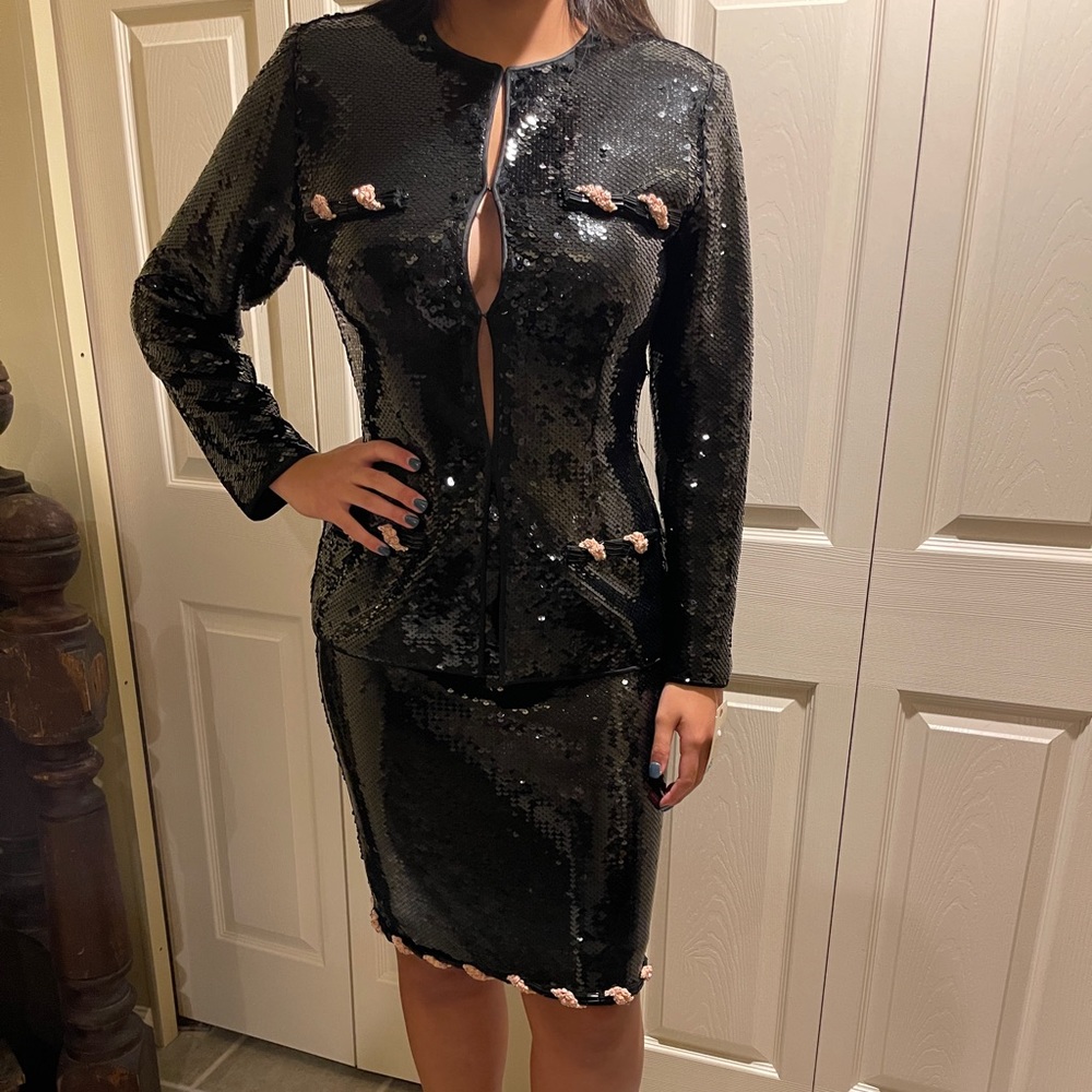 GORGEOUS🌸 Vintage Pamela Dennis Sequined Suit